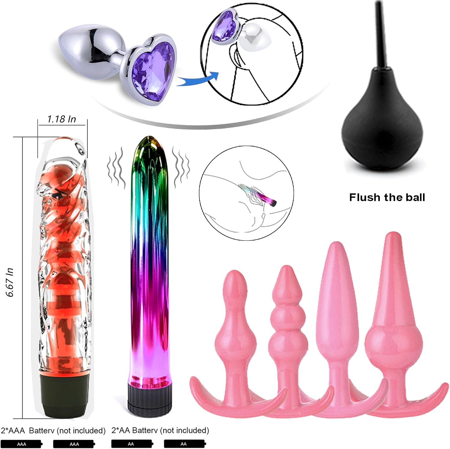 BDSM Set Sex Toy for Couples 33 Pieces Bondage Kits Adult Sex Toys with Handcuffs Sex Games and Anal Plug Sets for Women Men