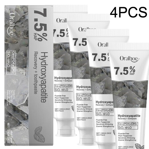 4X Hydroxyapatite Toothpaste Enamel Strengthening Sensitivity Whitening