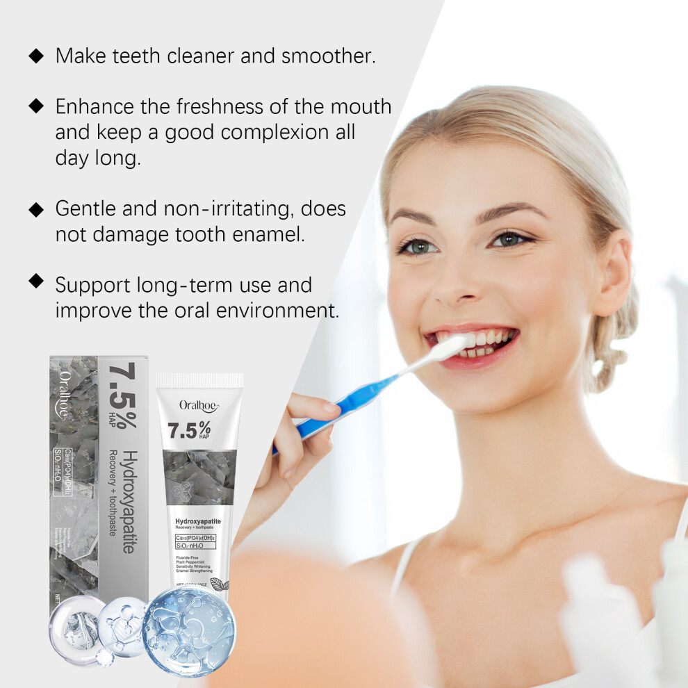 4X Hydroxyapatite Toothpaste Enamel Strengthening Sensitivity Whitening