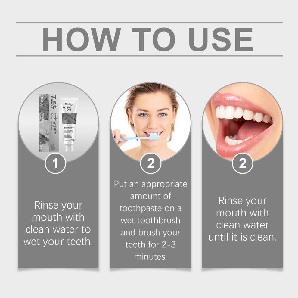 4X Hydroxyapatite Toothpaste Enamel Strengthening Sensitivity Whitening