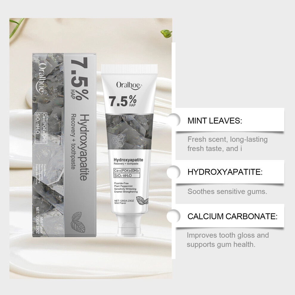 4X Hydroxyapatite Toothpaste Enamel Strengthening Sensitivity Whitening
