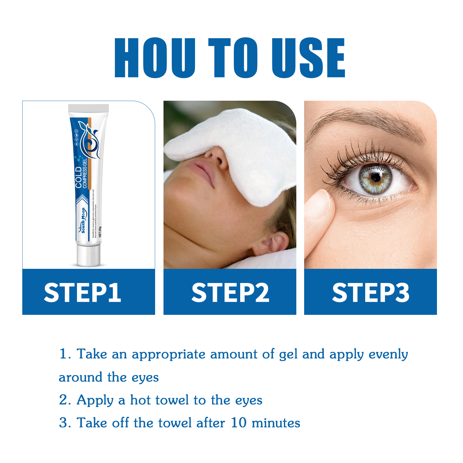 Eye Cooling Gel Soothing Moisturizing For Dry Tired Eyes Daily Eye Area Care 20g