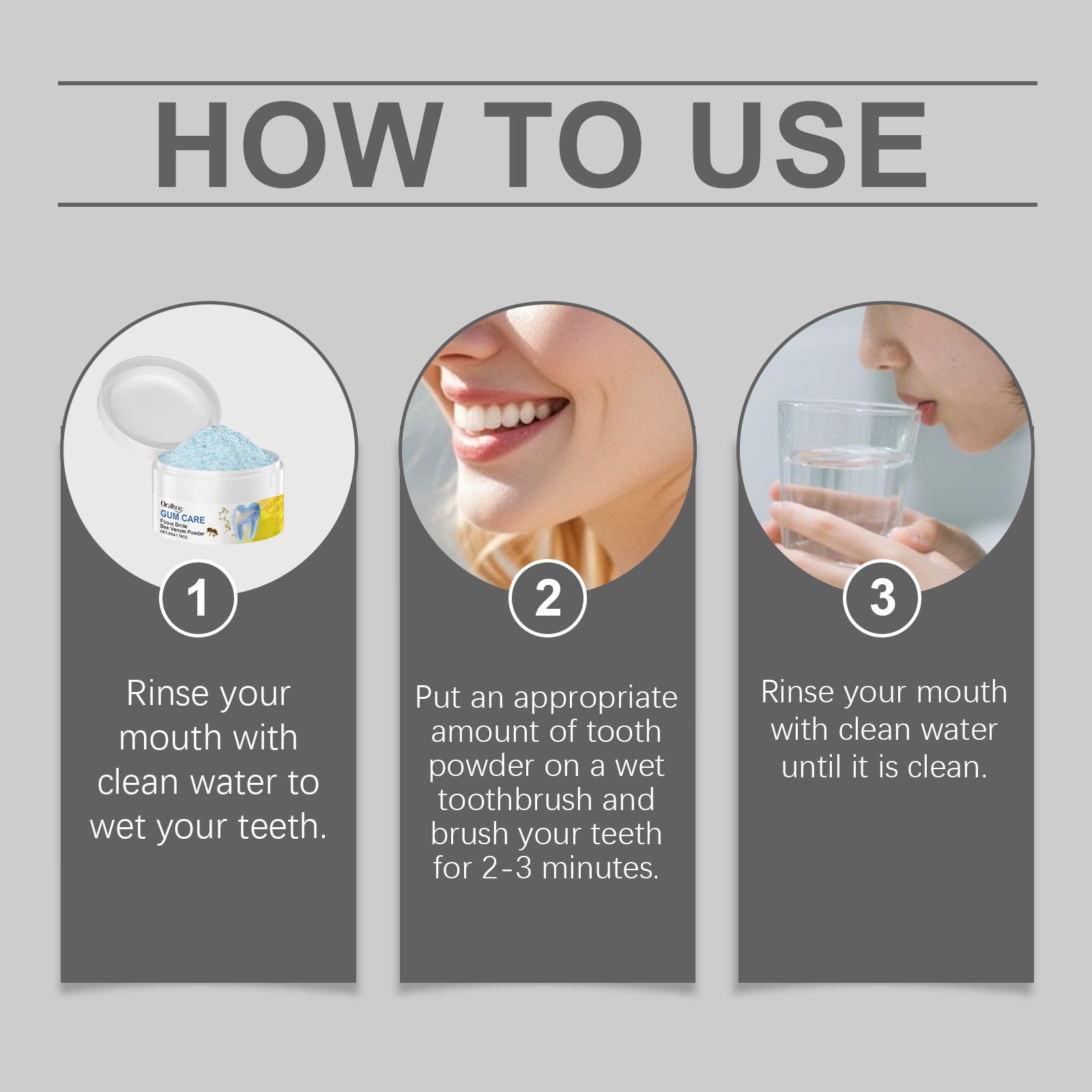 Bee Venom Brightening Tooth Powder Gentle Cleaning Fresh Breath Daily Oral Care