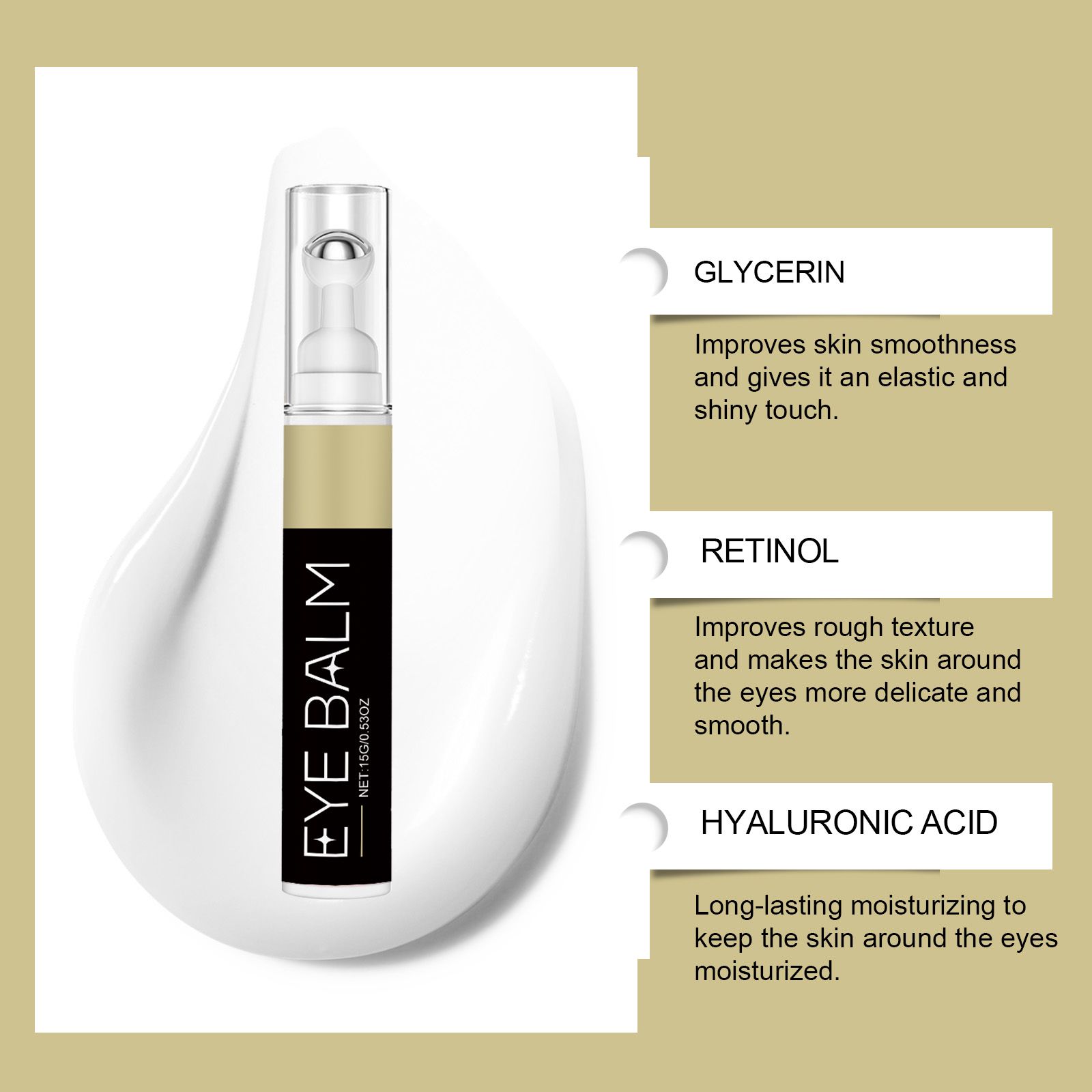 Retinol Moisturizing Eye Cream Gentle Massage For Fine Lines And Puffiness Daily Care