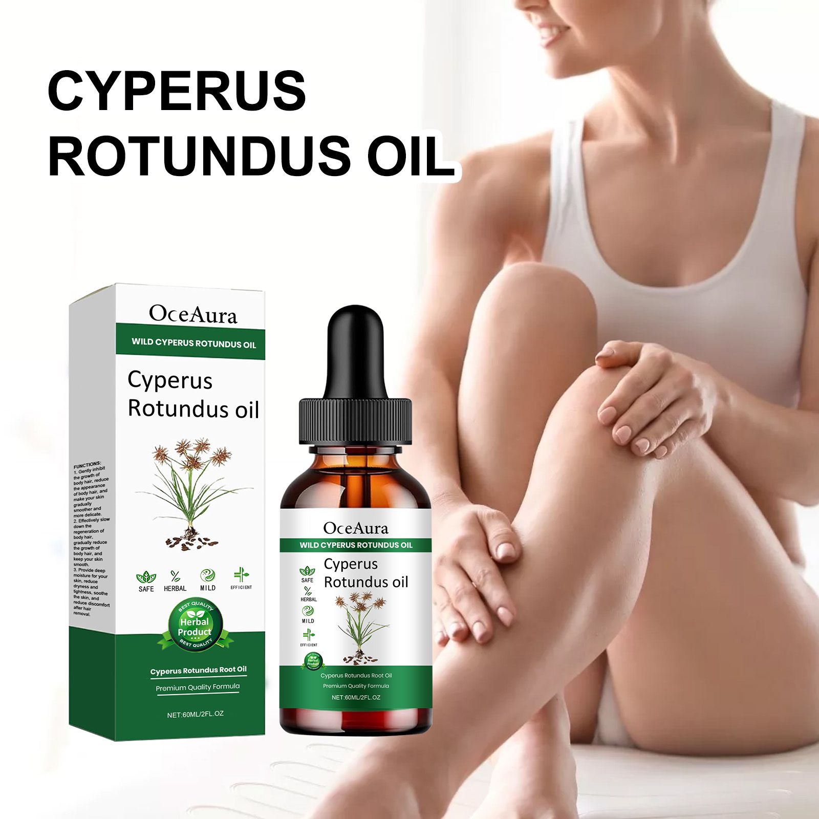60ML Cyperus Rotundus Oil for Hair Removal