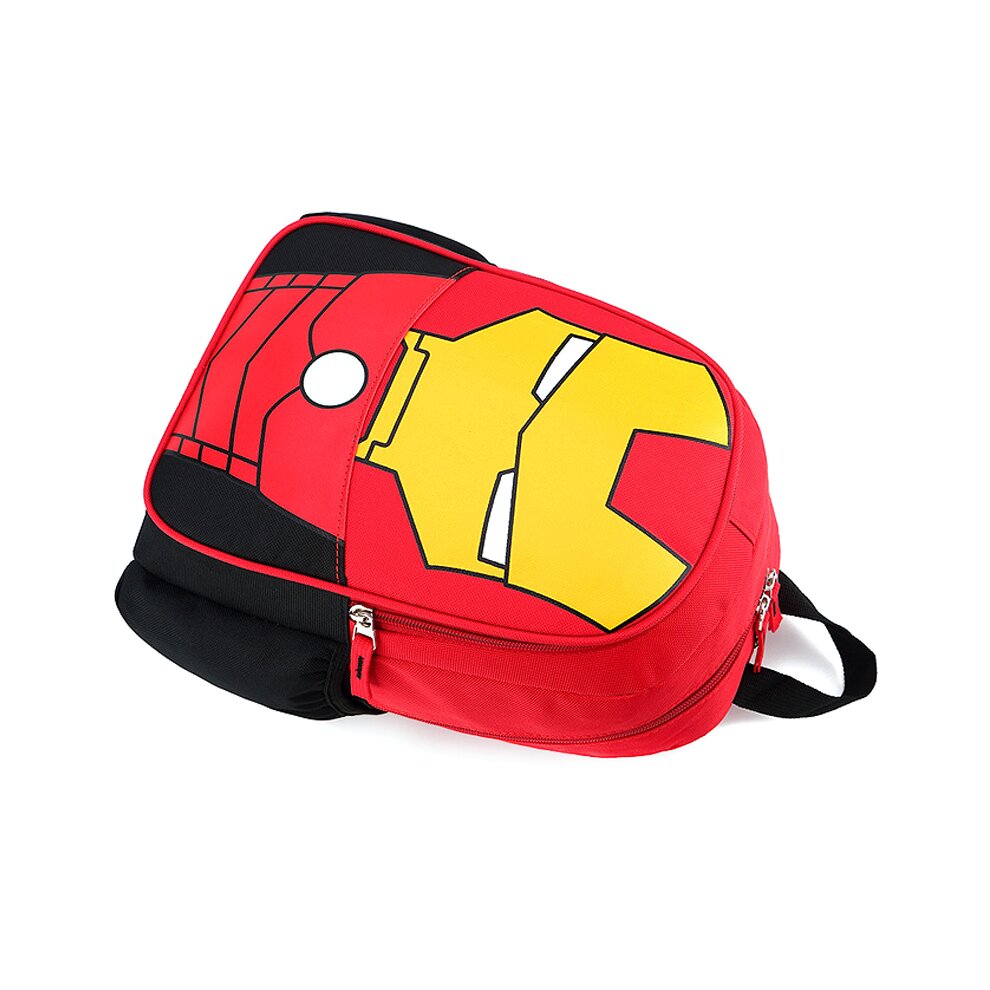 Kids Superhero Backpack Spiderman Superman School Book Bag Rucksack Back to School Rucksack Student Kindergarten Birthday Gift Iron Man Red