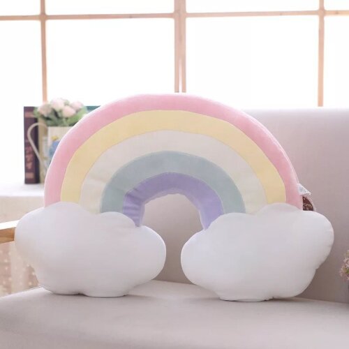 Rainbow Plush Sofa Pillow Cushion Sleeping Pillow Cloud Moon Home Decoration Toy