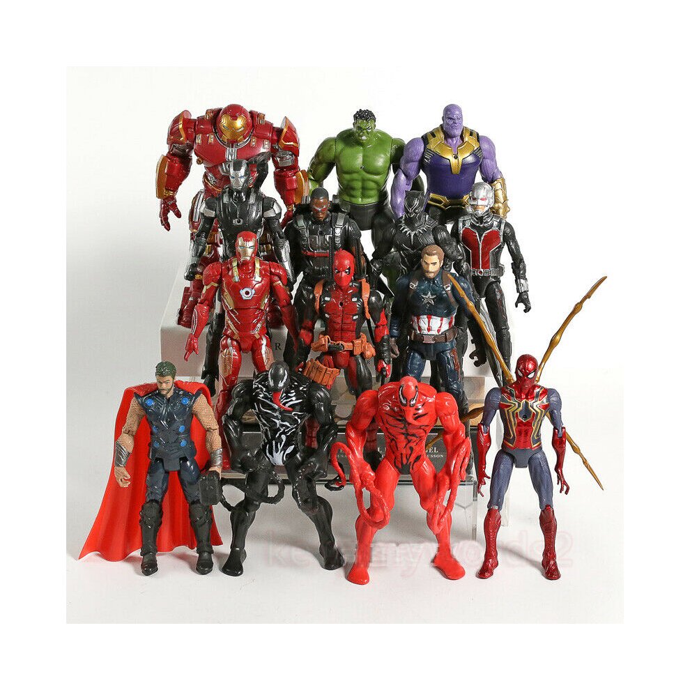 14 Pcs Marvel Avengers Play toy PVC 7' Action Figure Gift Thanos Iron man Hulk