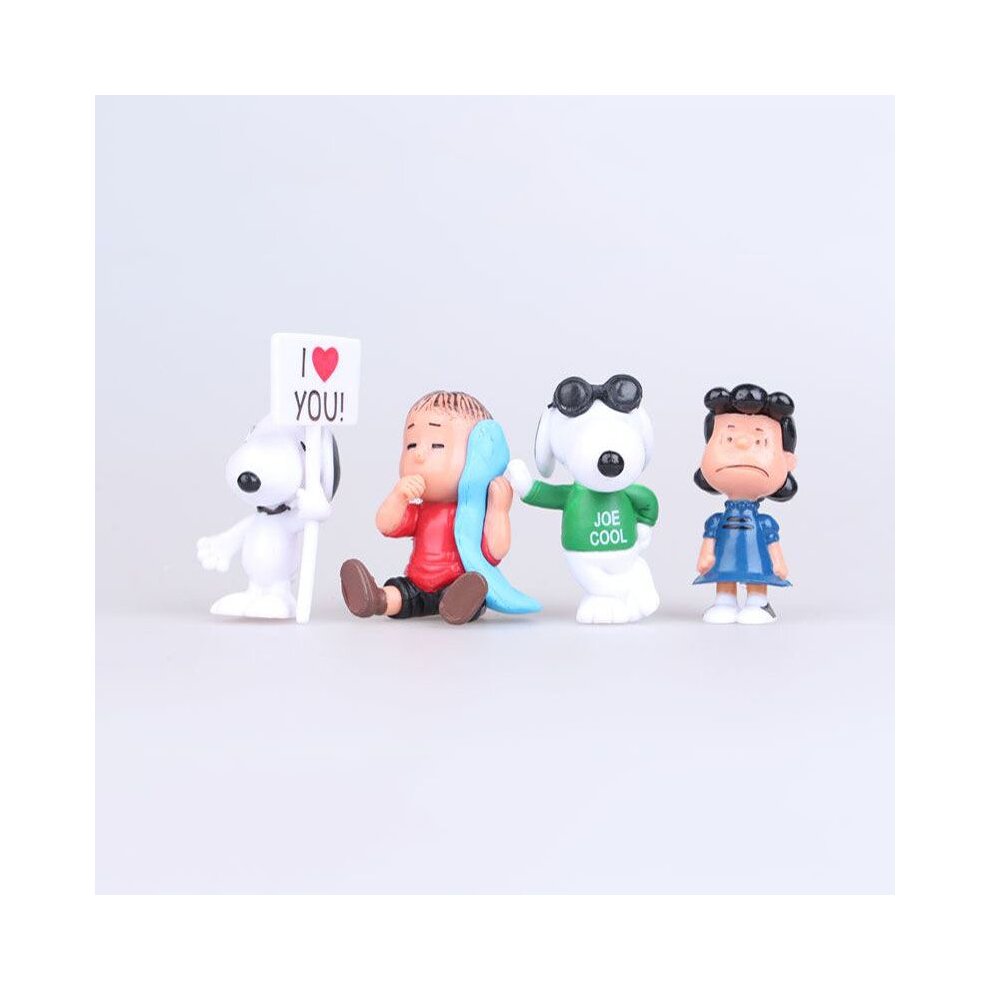 12pcs Charlie Brown Snoopy Figure Toy Play set