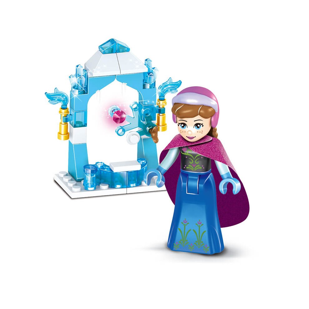 8 in1 Mermaid Ice Girl Castle Minifigures Compatible Toys Fit Lego