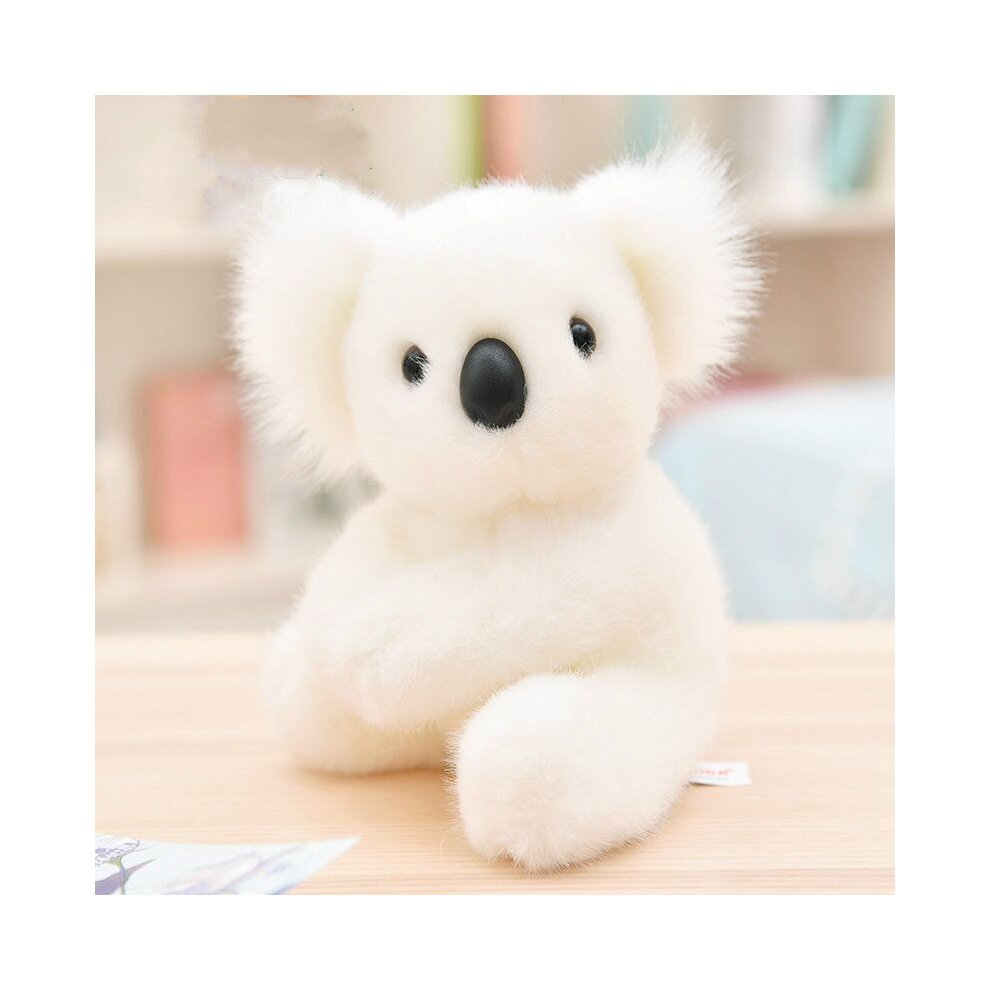 (Single White, 28cm) Animal Koala Bear Plush Toys Sitting Mother and Baby Koala Stuffed