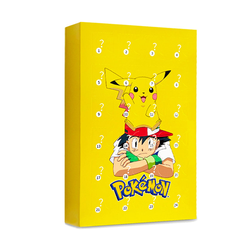 Christmas Advent Calendar Blind Box 24 PCS Pokemon Pikachu Elf Anime Figures Children Cartoon Toys Party Favor Countdown Calendar Toy for Girls Boys Xmas Gifts