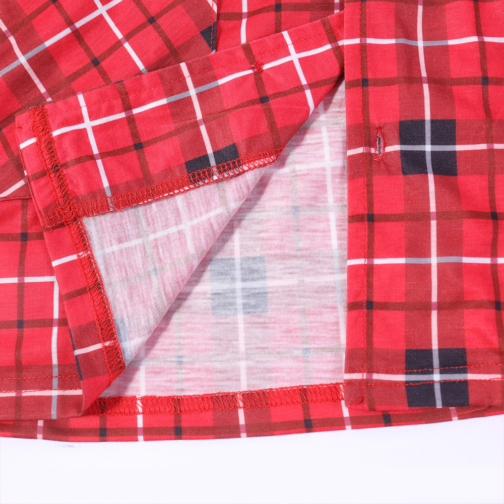 (KIDS 2Y) New Year Christmas Plaid Print Family Matching Pajamas 2023 Parent-child Matching Pajamas Set Christmas Family Outfits Plaid Printed Long Sleeve Shirt+Pants Sleepwear Soft Pyjamas