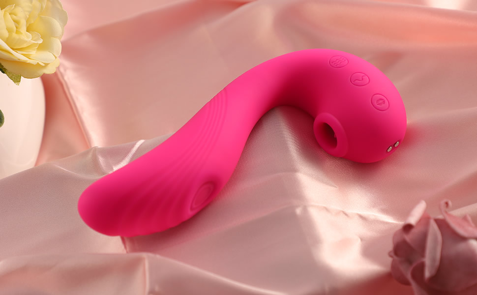 G-spot Clitoris Vibrator Sucking Vibrating Massager Dildo Bullet Vagina Anal Stimulator Adult Women Couples Sex Toy with 10 Vibration 5 Suction Flapping Modes