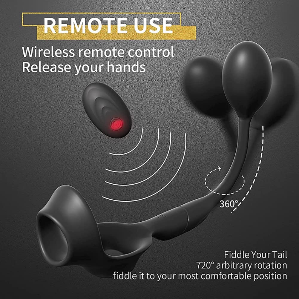 Vibrating Cock Ring UK Penis Rings Vibrators Sex Toy for Men Anal Wand Bullet Adult Products with 10 Vibratiing Modes Remote Control Wearable Anal Plug Prostate Massaging