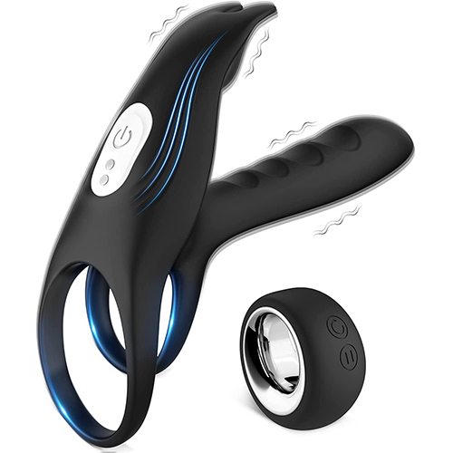 Vibrating Cock Ring Couple Vibrators Electric Wand Bullet Adult Clitoral G-spot Sex Toys Massager Waterproof Dual Penis Rings for Cock and Testicles Women Clitoris G Spot Penis Men Longer Harder Stronger Erection Stimulation Use