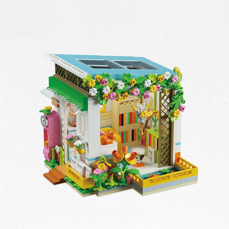 Garden Street View Micro Building Blocks Miniature Toys for Kids Birthday Gifts