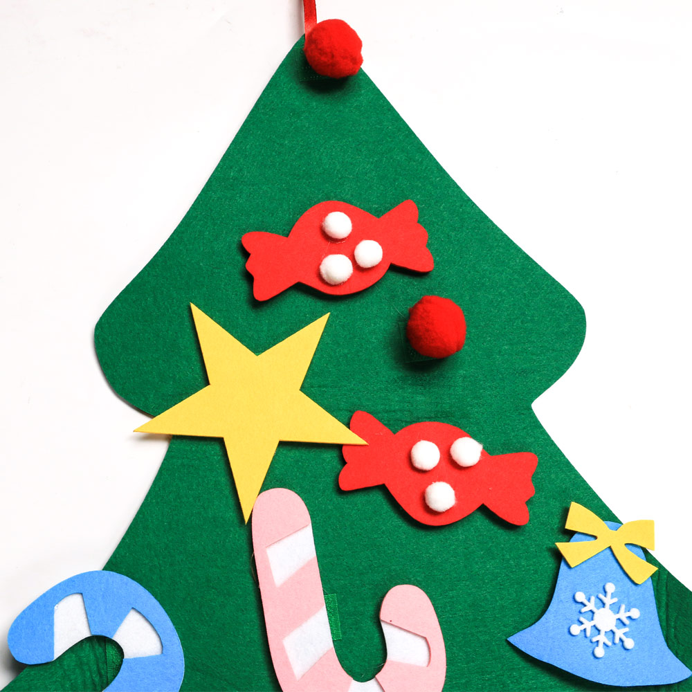 (A Style) DIY Felt Christmas Tree Merry Christmas Decorations For Home Cristmas Ornament Xmas Navidad Gifts Santa Claus New Year Tree