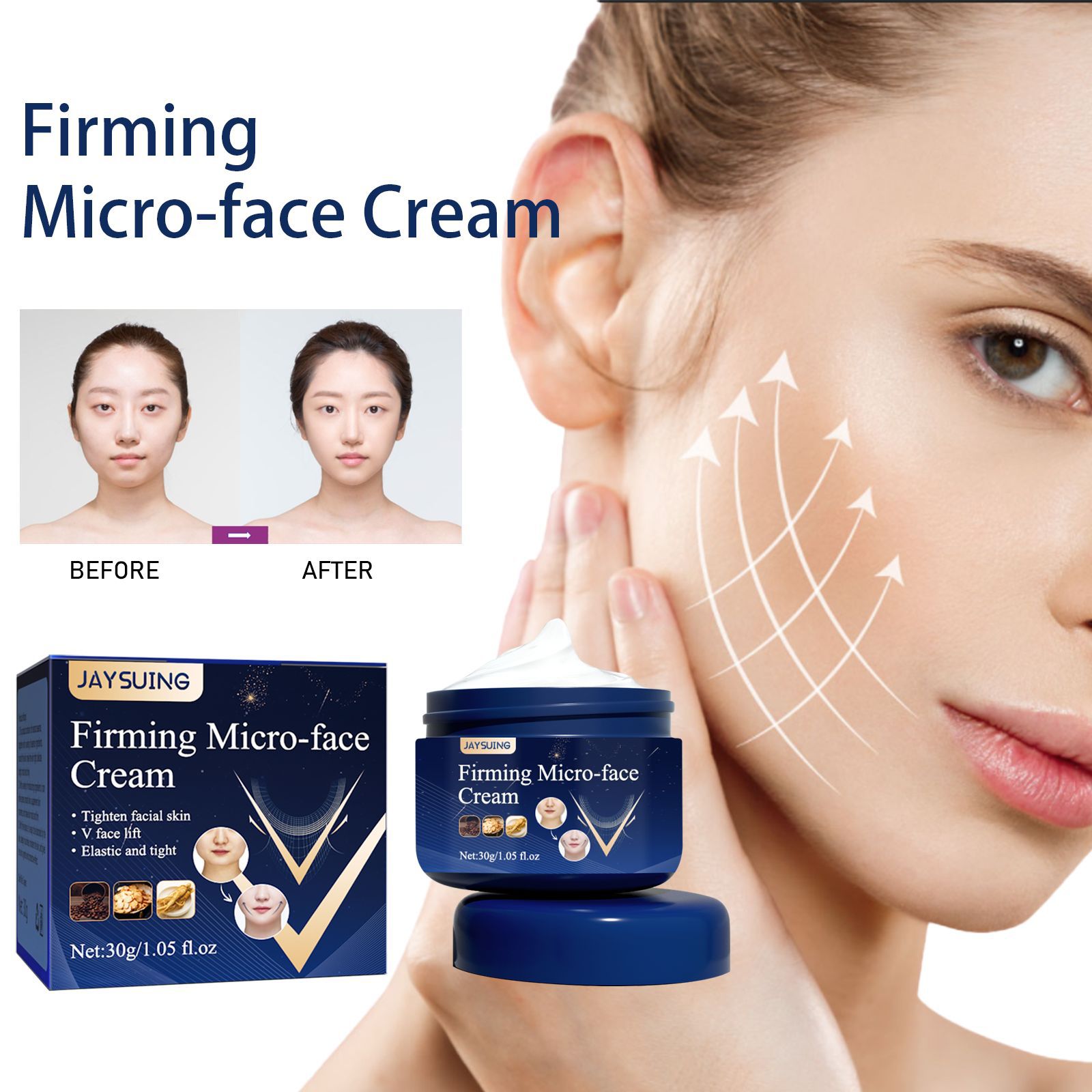 Firming Face Cream Lift Firm Skin Cream Face Moisturizer V Line Shaping Anti Age for All Skin