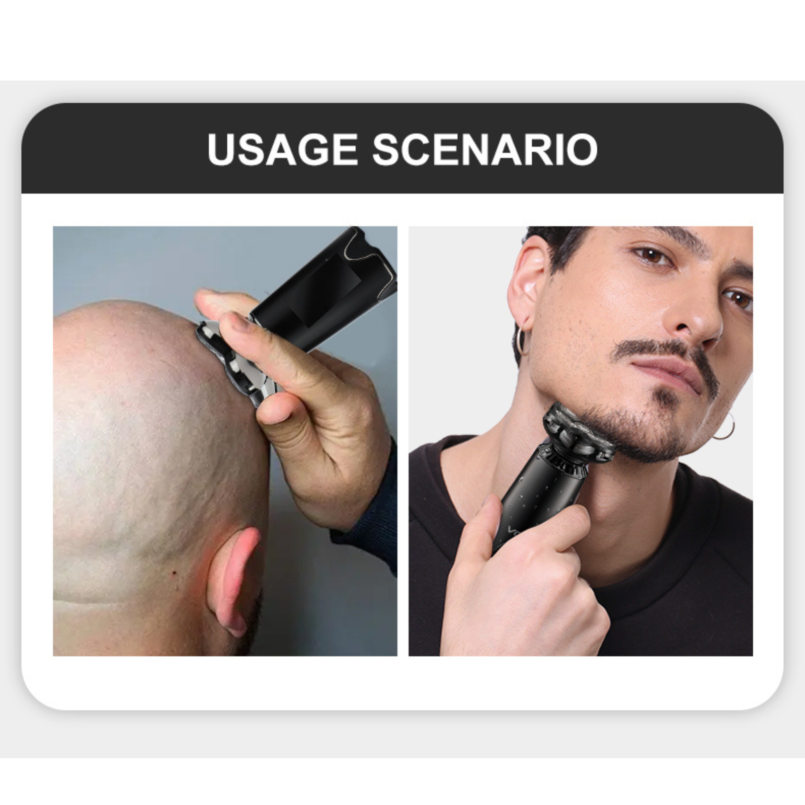 Head Shavers for Men Electric Razor 6 in 1 Hair Bald Head Shaver Cordless LED Trimmer Electric Shavers Waterproof Wet Dry Rotary Shaver Grooming Kit.