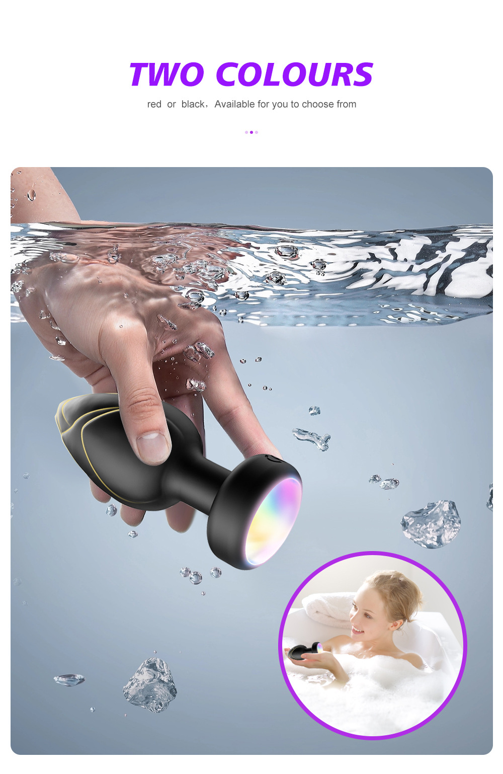(Black) Adult Sex Toys G Spot Vibrators Anal Plug Vibrator Couples for Women Vibrator Led Vibrating Toys for Men Gay Remote Control