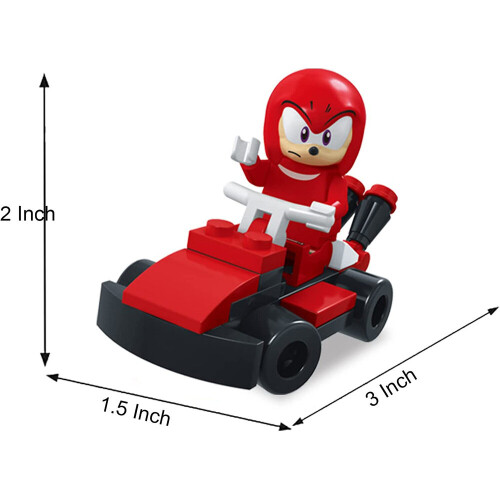 6 Pcs Sonic The Hedgehog Mini Action Figure Assembling Building Block Model Toys Kids Fa