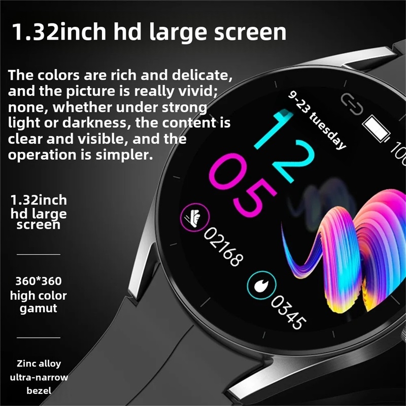 (Grey) Men Smart Watch Laser Therapy ECG Health Monitoring Bluetooth Calling AI Voice Fitness Tracker Women Smartwatch