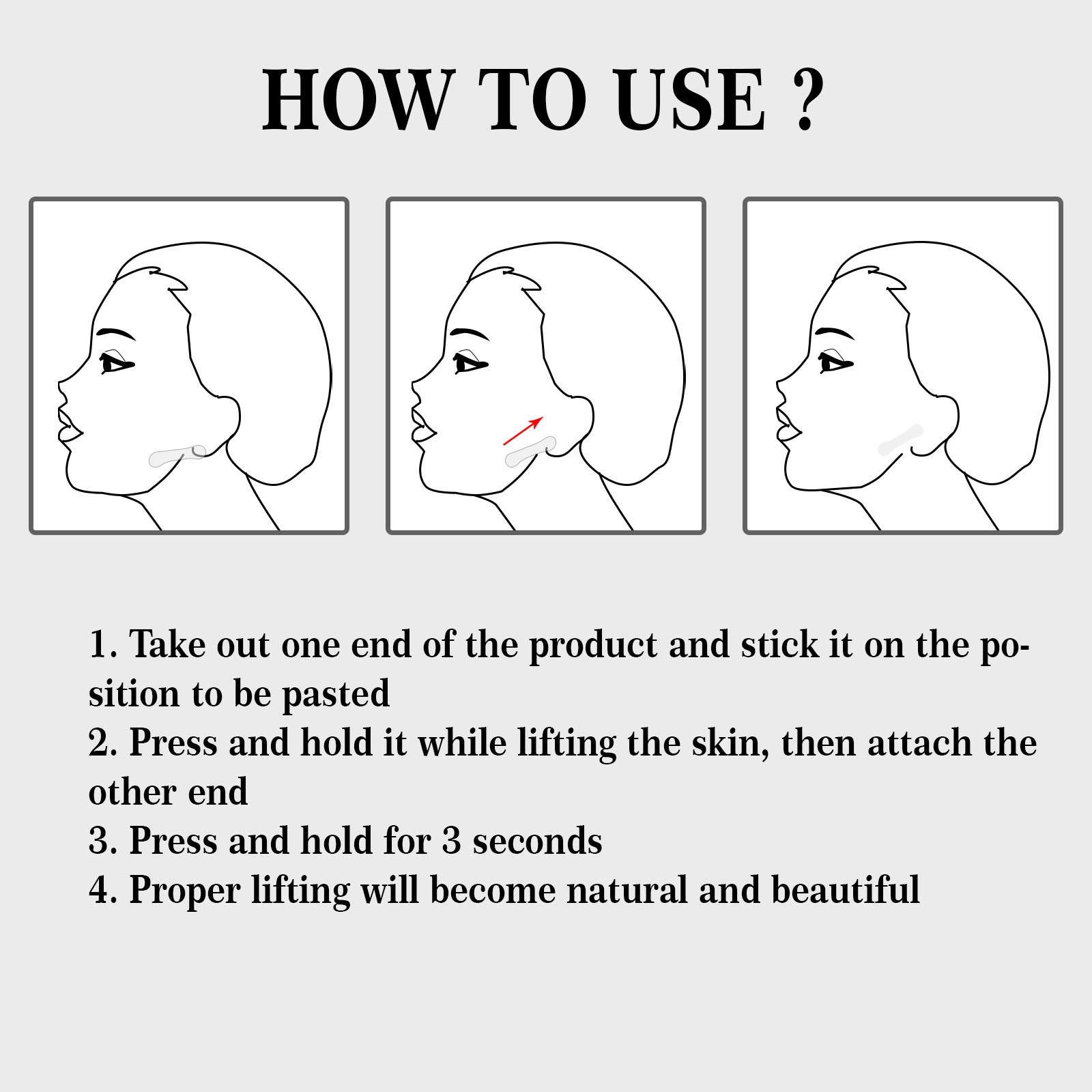 (1 PC) Invisible Face Lift Patch Anti Wrinkle Sticker Silicone Face Forehead Neck Skin Care Lifting Patch Anti Aging Facial Firming Pad Skin Care