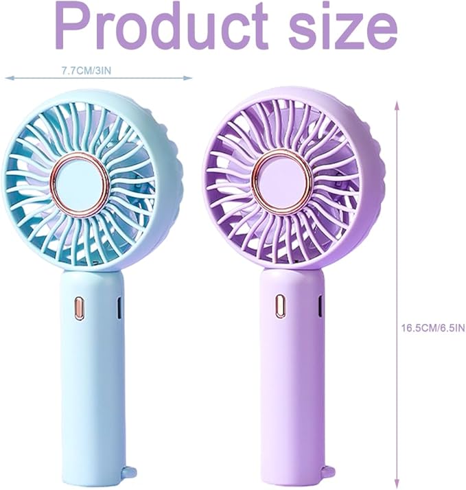 Mini USB Rechargeable Handheld Fan, Portable Desktop Pocket Fan for Bedside, Travel Outdoor