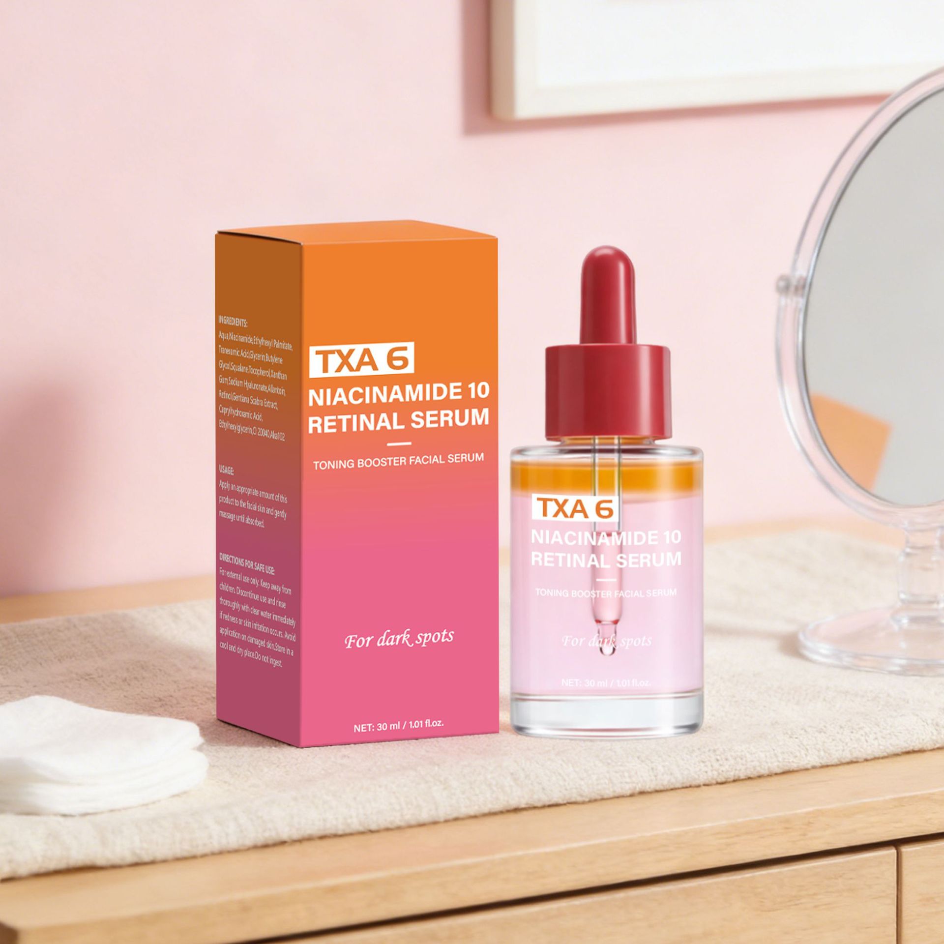 Tranexamic Acid 6 Percent Niacinamide 10 Percent Retinol Face Serum For Brightening Smoothing And Skin Renewal Treatment 30ml