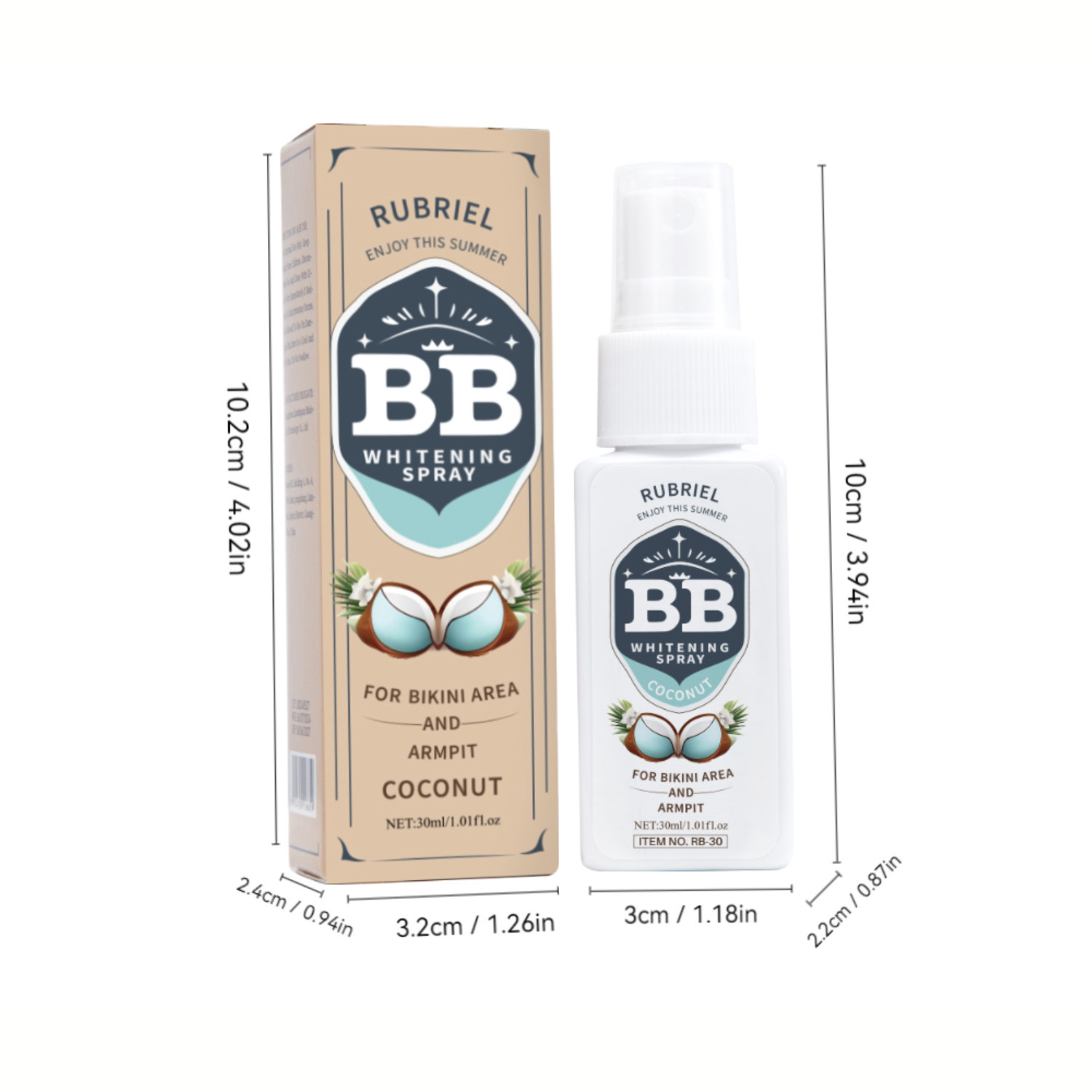 BB Spray Foundation Mist Coconut Scent Fine Texture Waterproof Sweatproof Isolation Primer Natural Finish Daily Quick Makeup 30ml