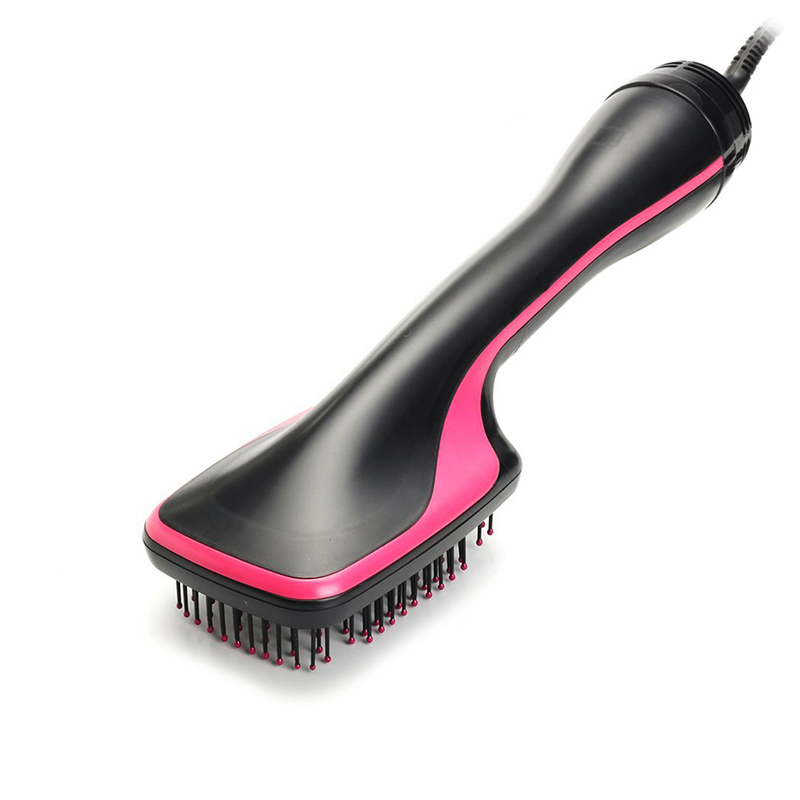 One Step Hair Dryer & Volumizer Professional Straightening Curling Paddle Brush 2 In 1 Air Cushion Brush For Women Hot Air Brush
