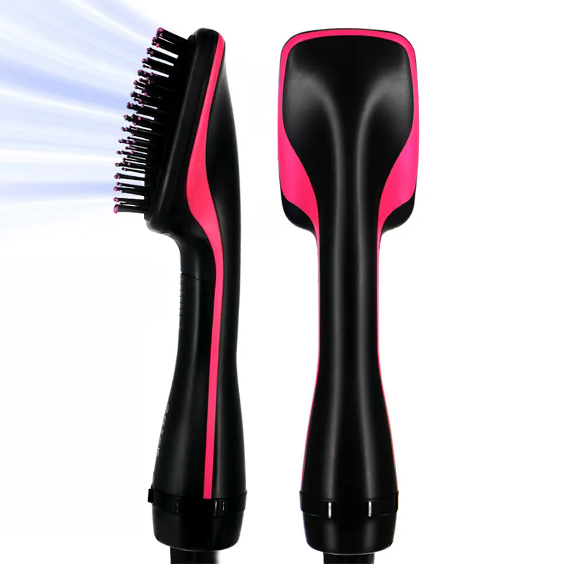 One Step Hair Dryer & Volumizer Professional Straightening Curling Paddle Brush 2 In 1 Air Cushion Brush For Women Hot Air Brush