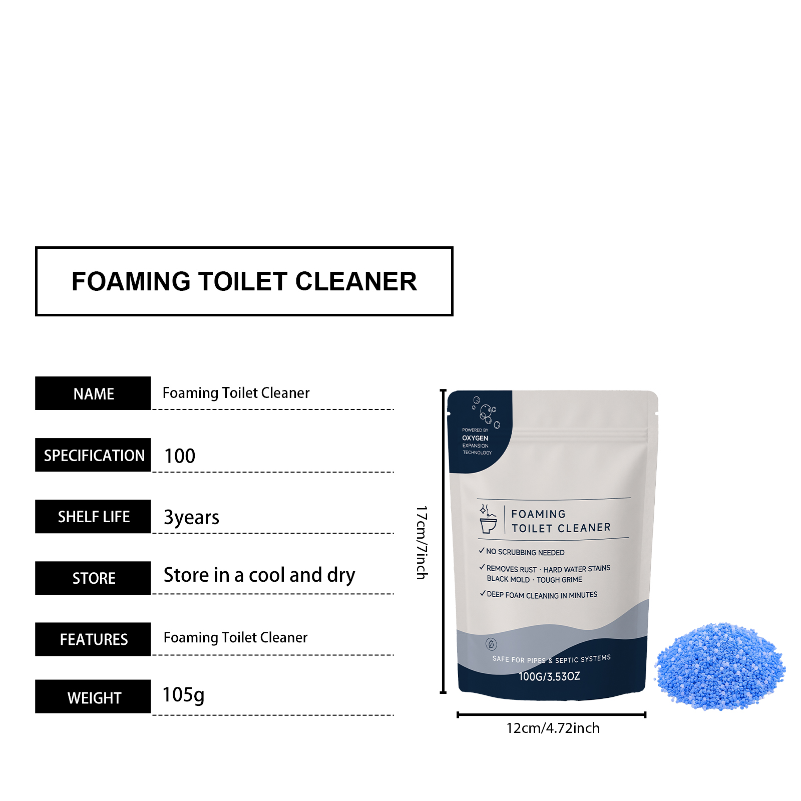 Foam Toilet Cleaner Stain Purify Clean Yellow Stain Reduce Odor Remove Scale Fragrance Restroom Closestool