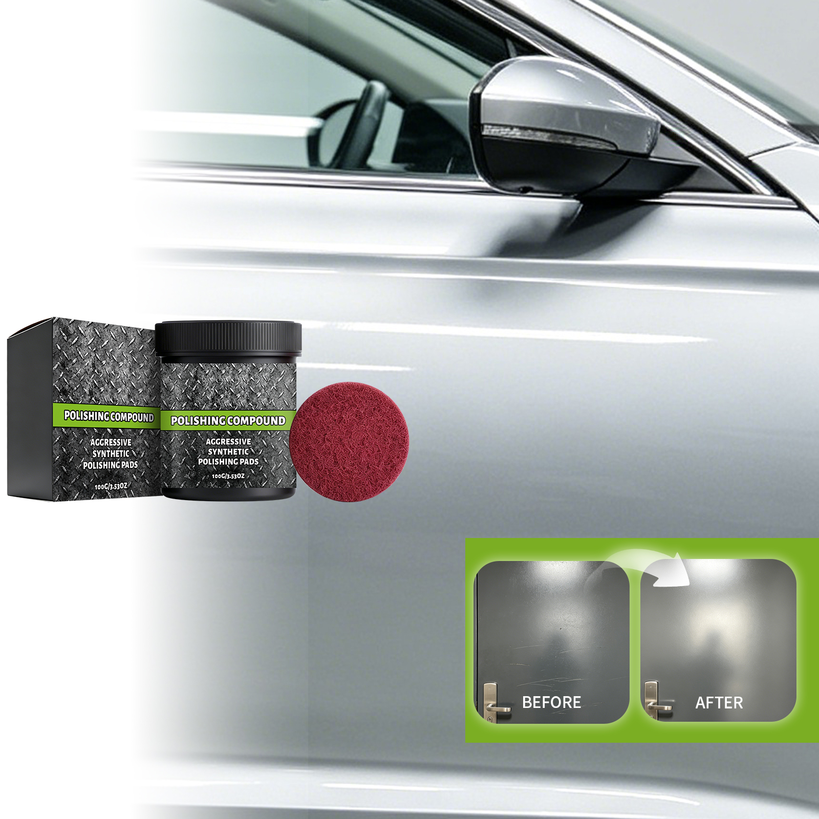Polishing Paste Effective Bright Easy Use No Tools Mild Texture Long Last Shine Multi Material Fit