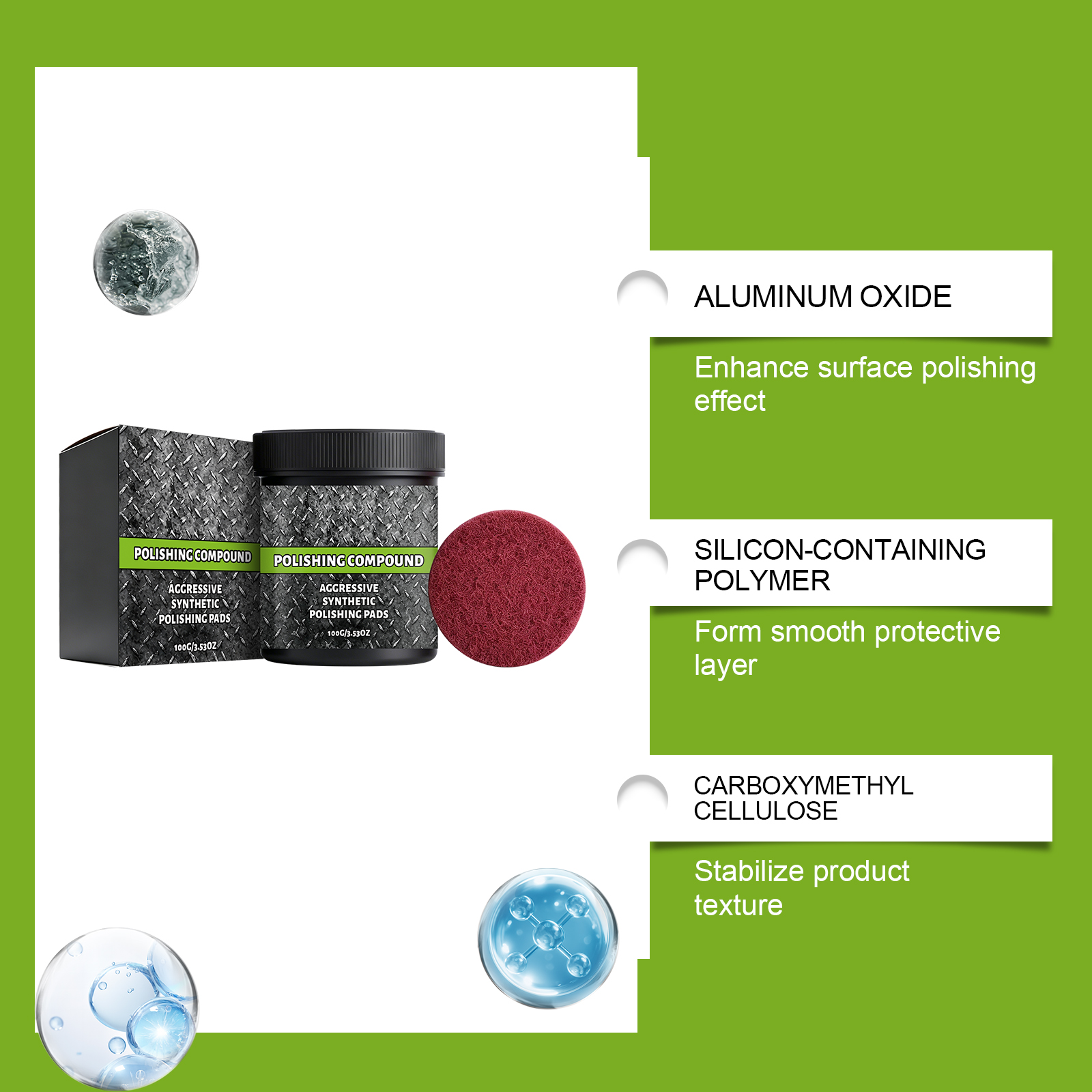 Polishing Paste Effective Bright Easy Use No Tools Mild Texture Long Last Shine Multi Material Fit
