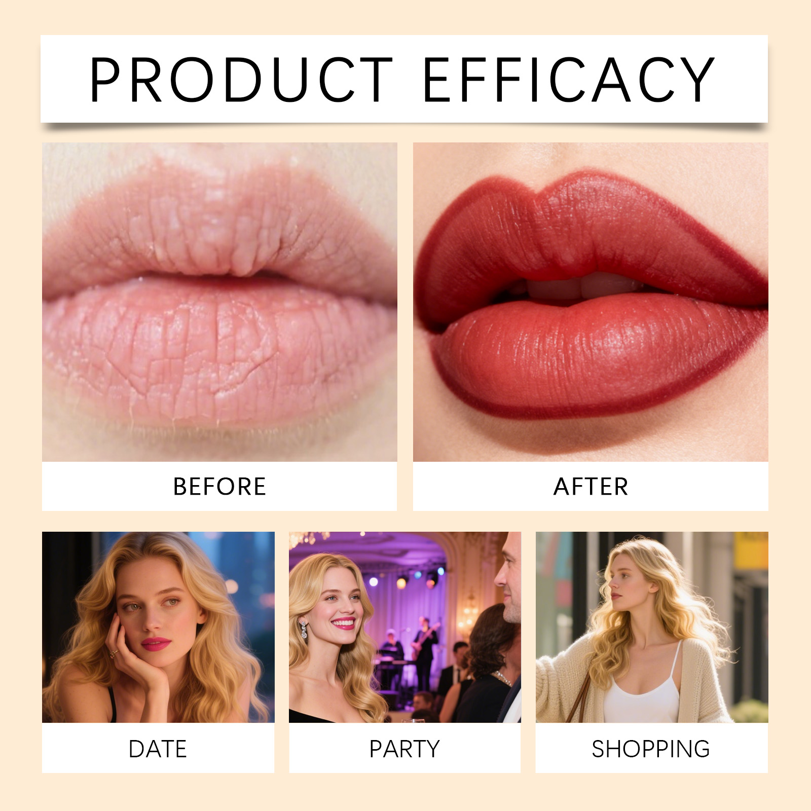 Brown Waterproof Lip Liner Pen Vivid Color Silky Smudge Proof Natural Lightweight Plump Lip Cosmetic