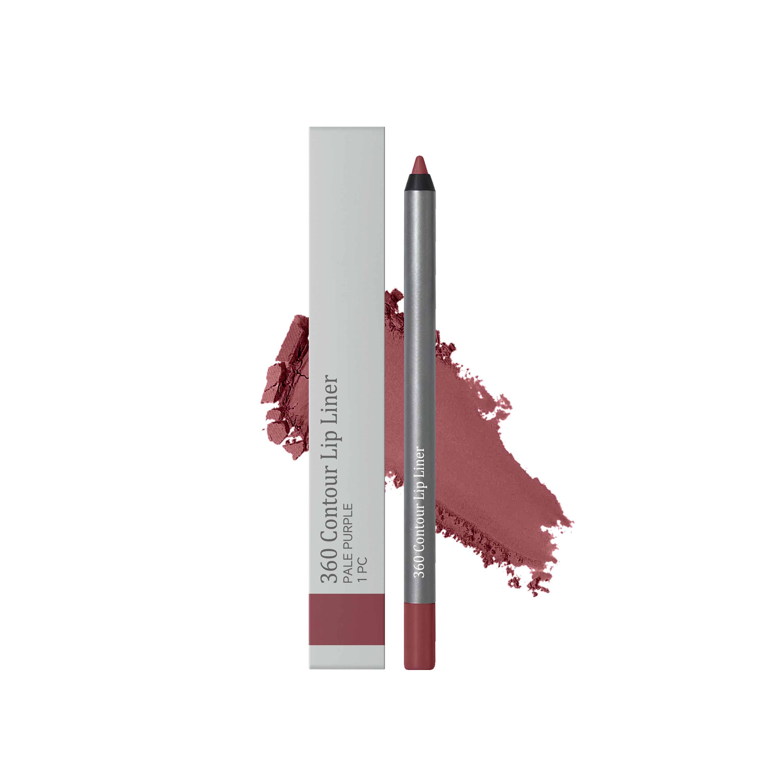 (Purple) Brown Waterproof Lip Liner Pen Vivid Color Silky Smudge Proof Natural Lightweight Plump Lip Cosmetic