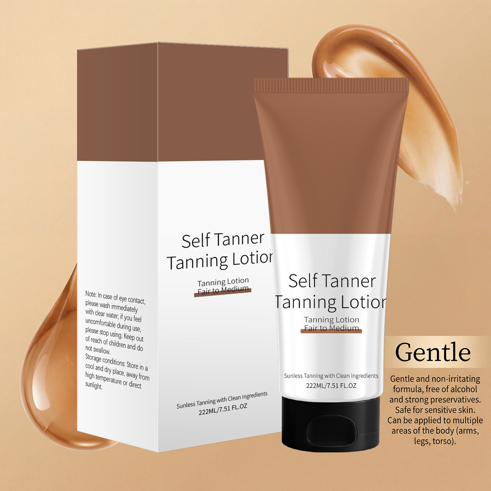 Tanning Skin Lotion Zero One Light Non Sticky Glossy Hydrating Outdoor Body Smear Cream Care Moisturizing Gentle
