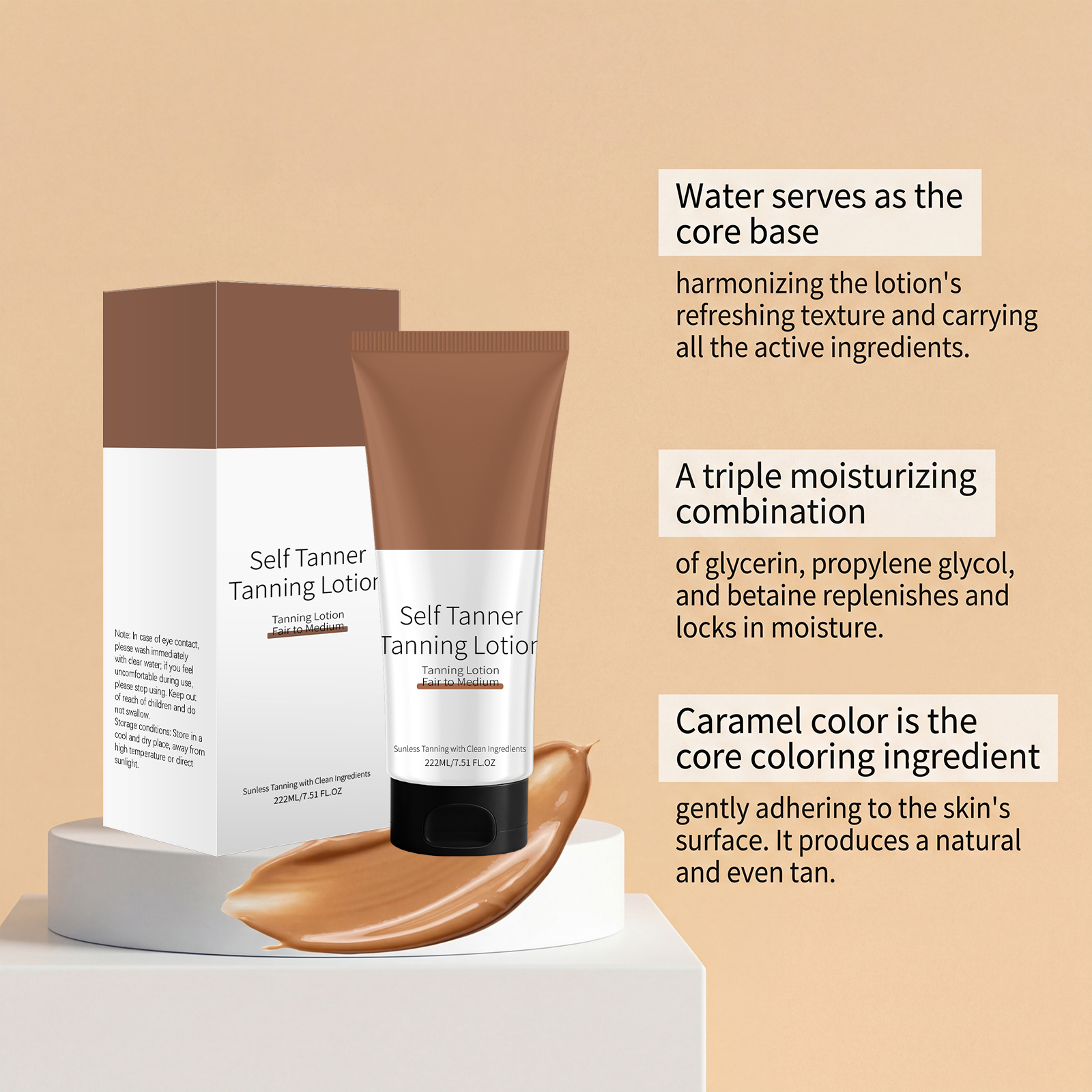 Tanning Skin Lotion Zero One Light Non Sticky Glossy Hydrating Outdoor Body Smear Cream Care Moisturizing Gentle