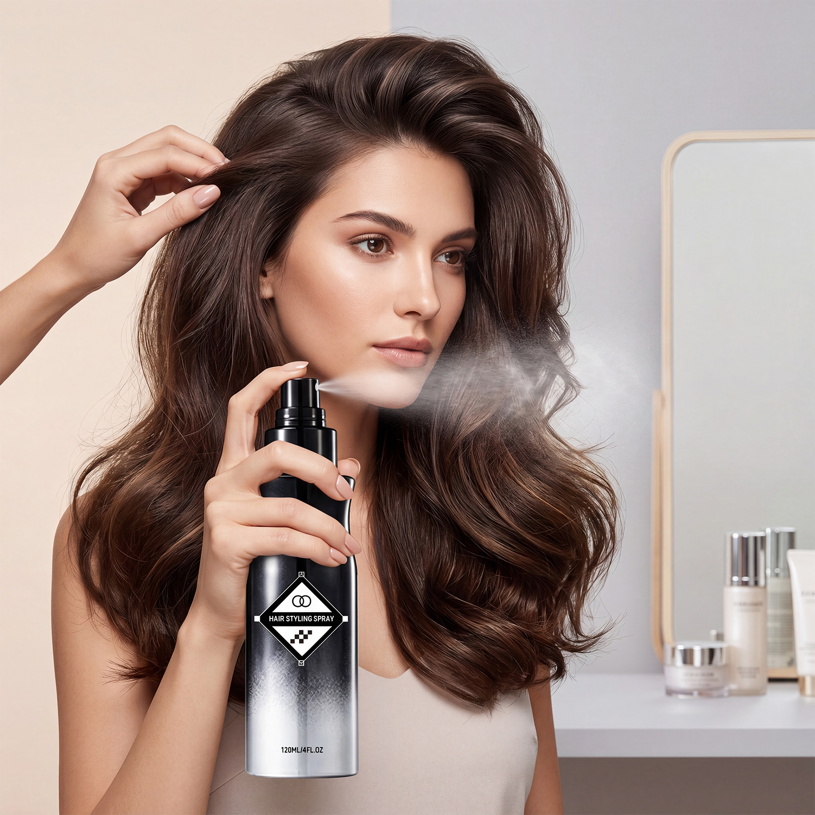 No Rinse Volumizing Styling Spray Natural Fluffy Soft Shiny Easy Manageable Human Hair Tresses Locks