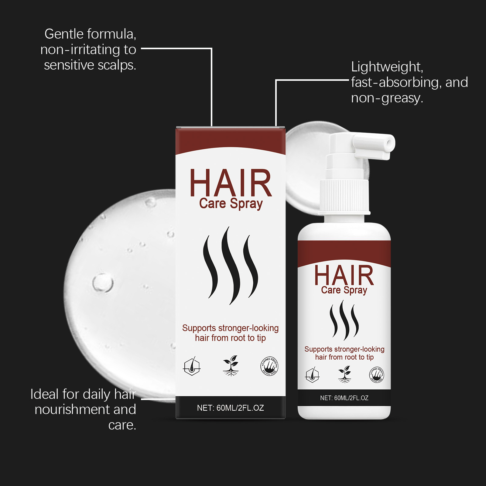 Hair Essence Voluminous Soft Light Hydrating Nourish Scalp Hair Root Care