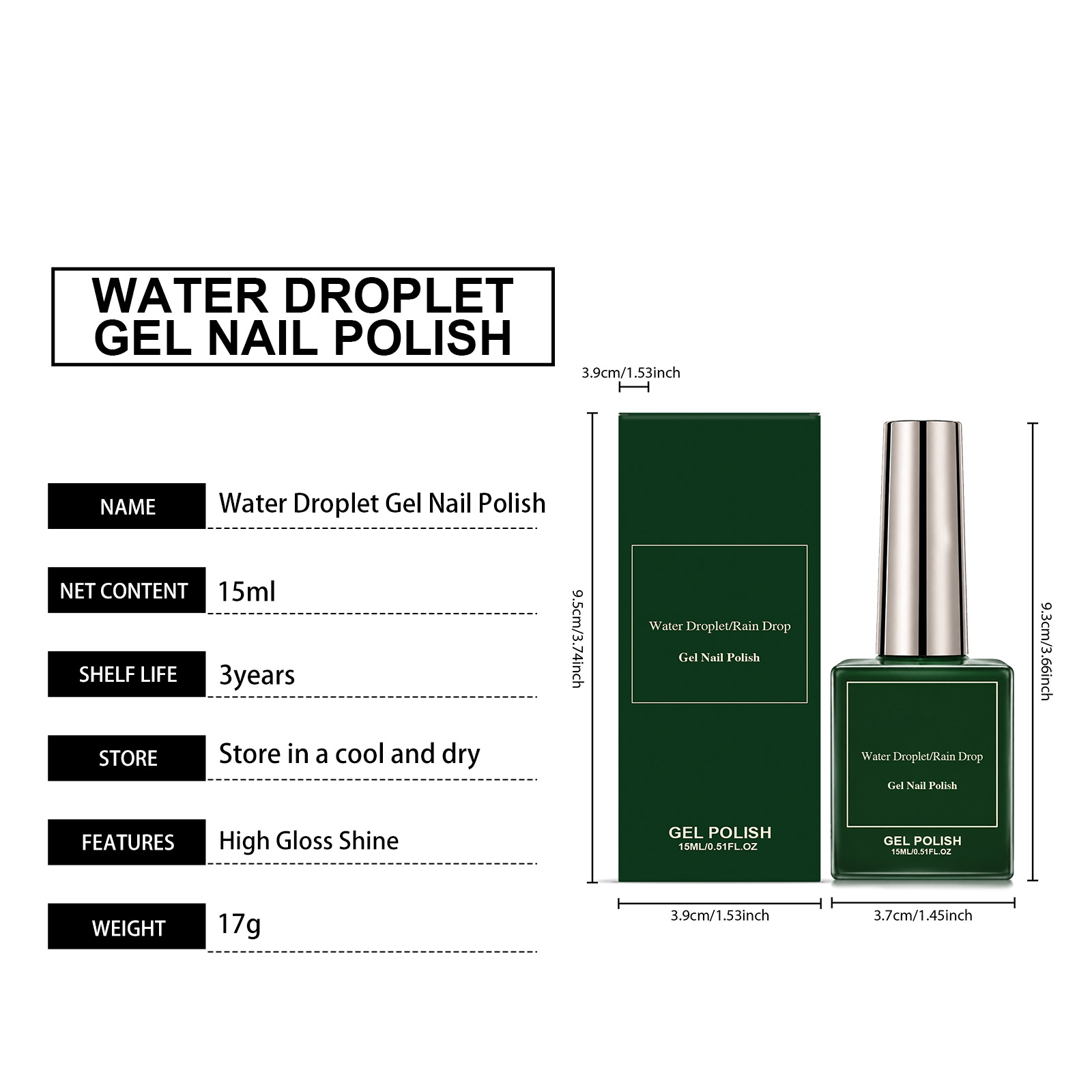 Drop Gel Nail Polish Long Lasting No Fade Quick Dry Formula Decorate Bright Nail Surface Daily Manicure Tools