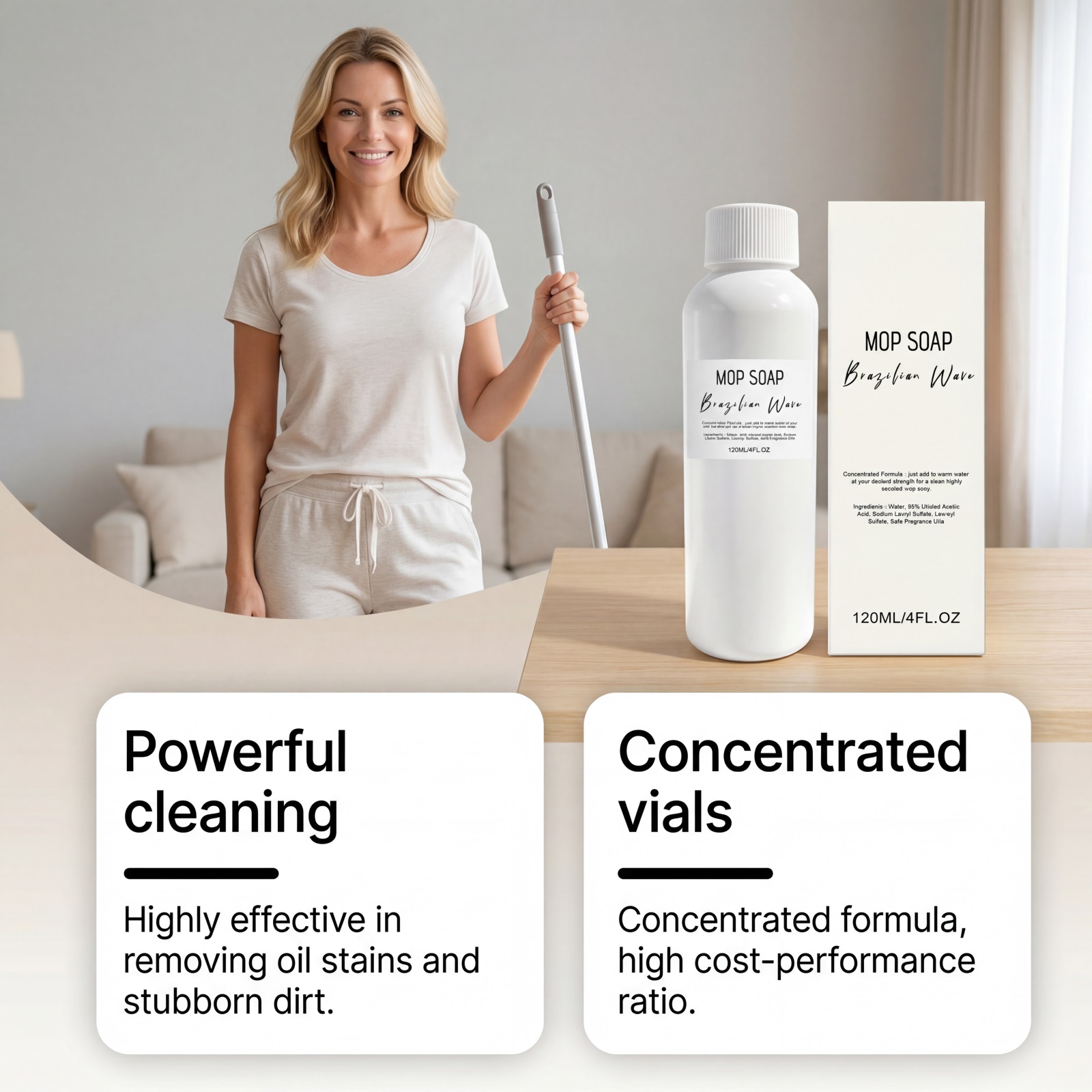 Floor Cleaner Daily Household Dirt Removal Brightening Deodorizing Fragrant Multi Effect Floor Tile Cleansing Liquid