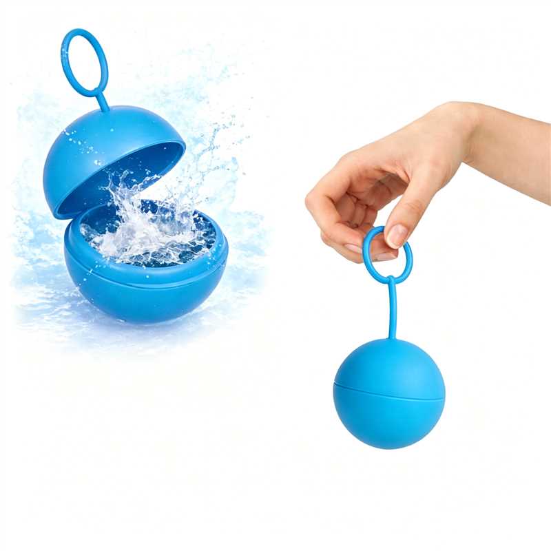 (Rose Red) Silicone Ring Water Ball Toy Summer Water Play Reusable Fun Beach Pool Water Fight Universal For All Scenes