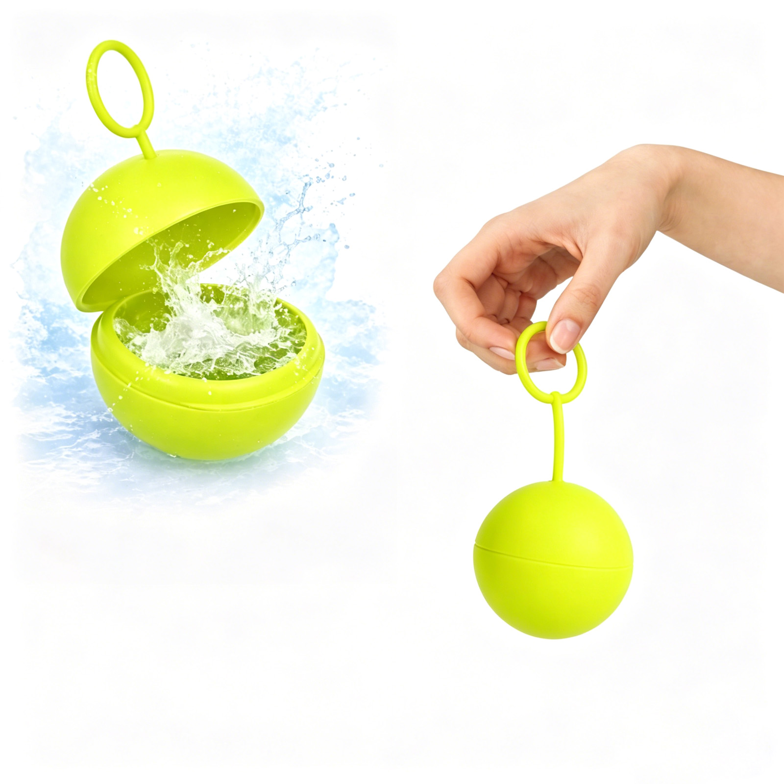 (Rose Red) Silicone Ring Water Ball Toy Summer Water Play Reusable Fun Beach Pool Water Fight Universal For All Scenes