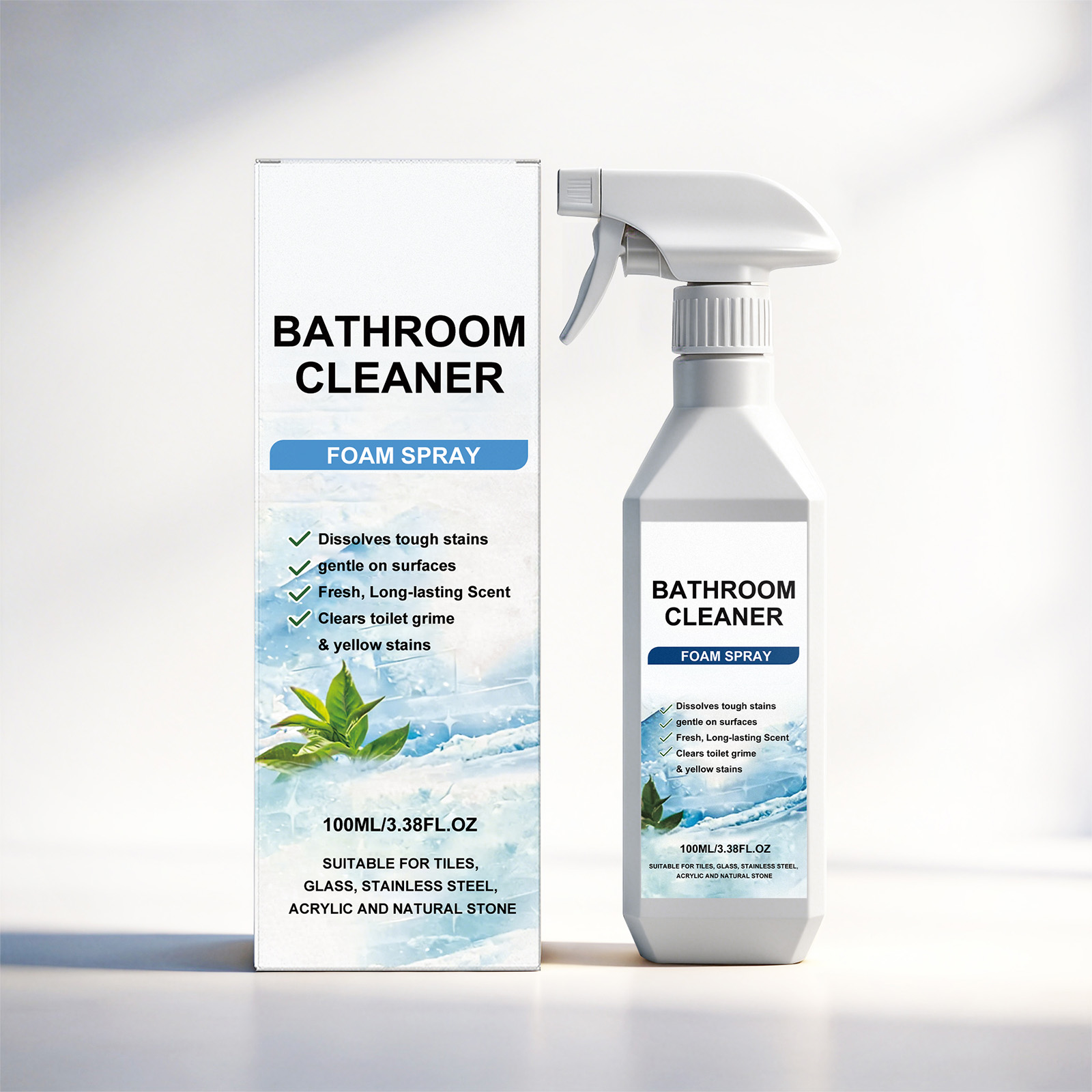 Bathroom Cleaner Multifunctional Easy Spray Daily Remove Stain Refresh Renew Long Fragrance Washroom Toilet