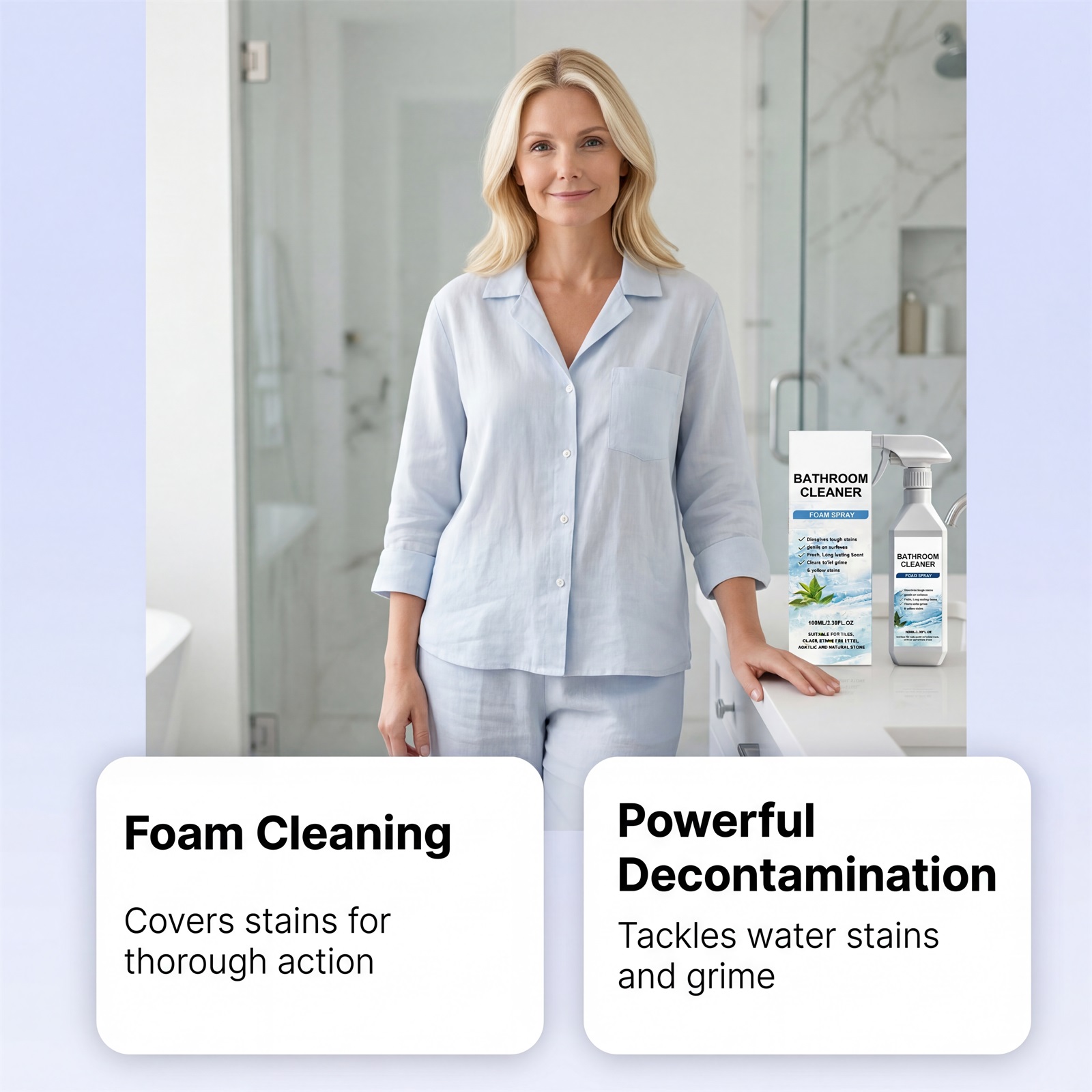Bathroom Cleaner Multifunctional Easy Spray Daily Remove Stain Refresh Renew Long Fragrance Washroom Toilet