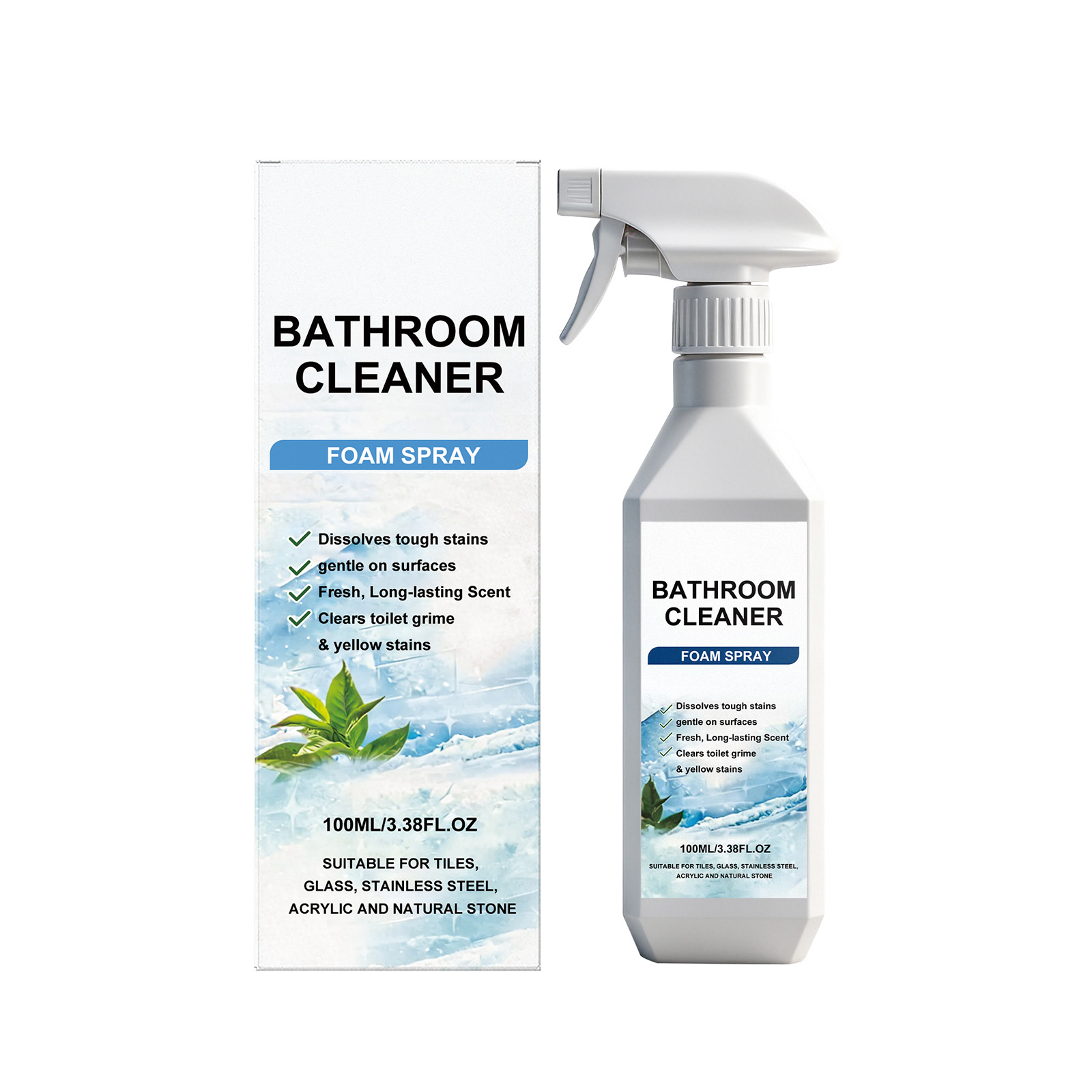 Bathroom Cleaner Multifunctional Easy Spray Daily Remove Stain Refresh Renew Long Fragrance Washroom Toilet