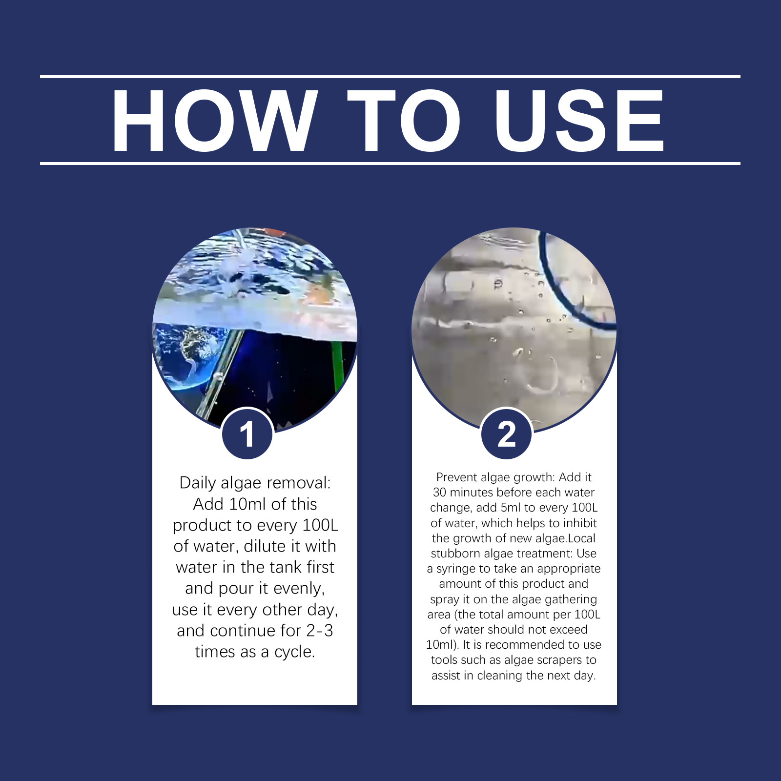 Aquarium Water Purifier Clean Stains Remove Algae Protect Fish Daily Maintain Fish Tank Moss Water Purification